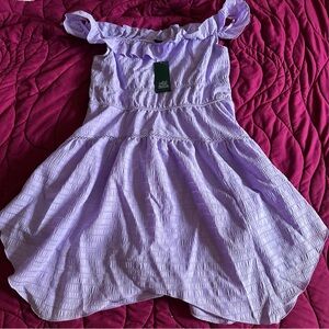 Wild Fable Purple Asymmetrical Ruched Sundress